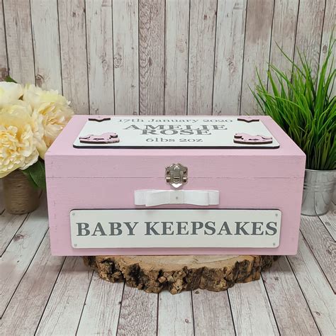 metal baby keepsake box|custom keepsake box for baby.